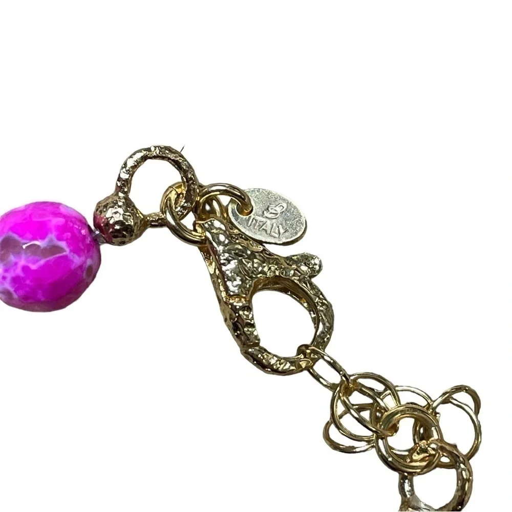 Etrusca Giotelli fuchsia Jasper beads NEW